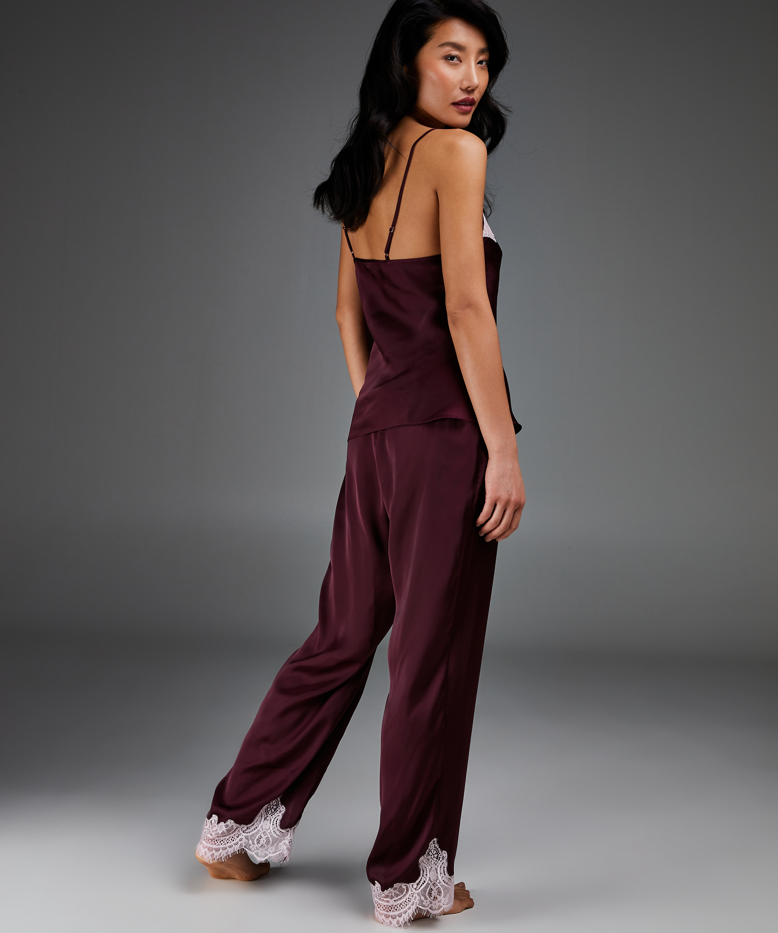 Hemdchen aus  Satin, Rot, main