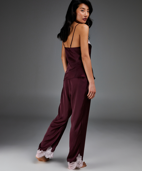 Hemdchen aus  Satin, Rot