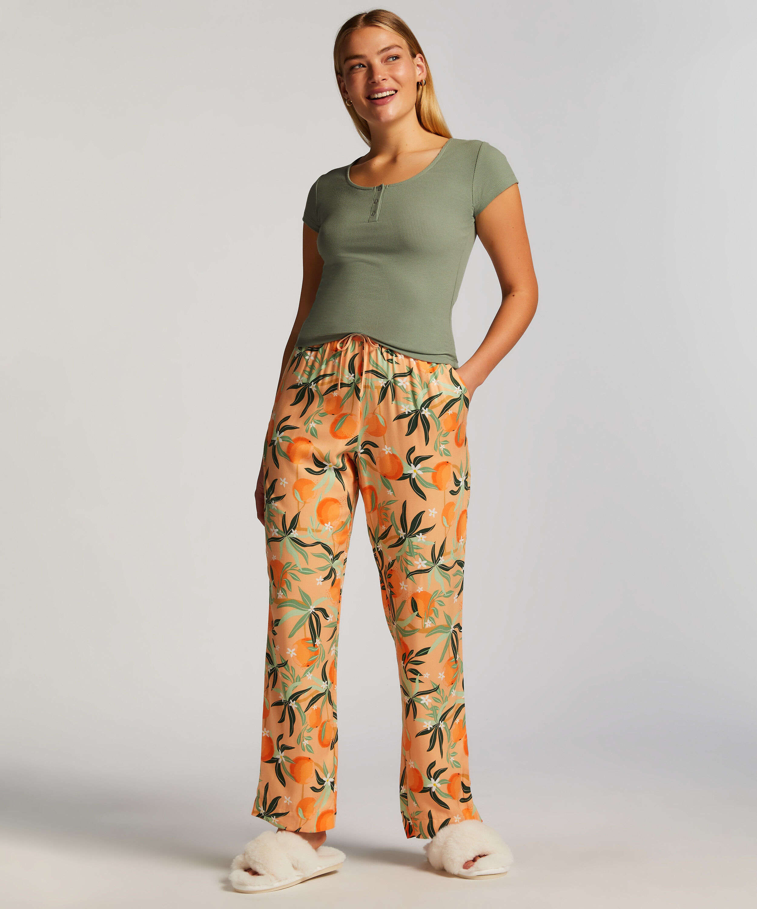 Pyjamahose Woven, Rose