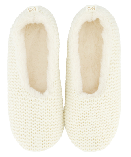 Ballerines Cosy, Blanc