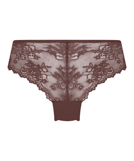 Invisible Brazilian Lace Back, Braun