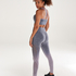 HKMX Legging sport taille haute roundknit ombre, Bleu