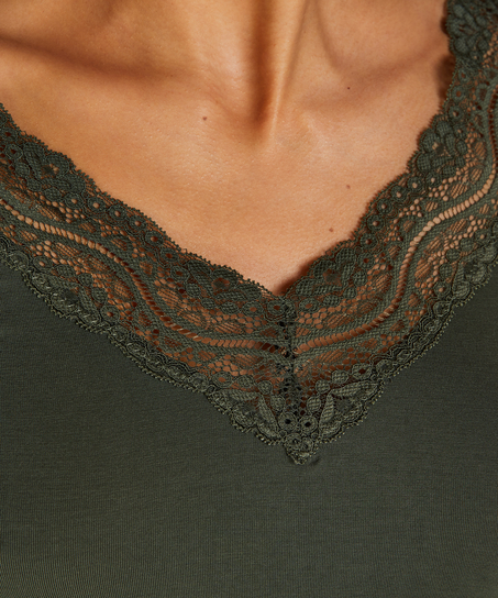 Haut de pyjama manches longues Jersey, Vert