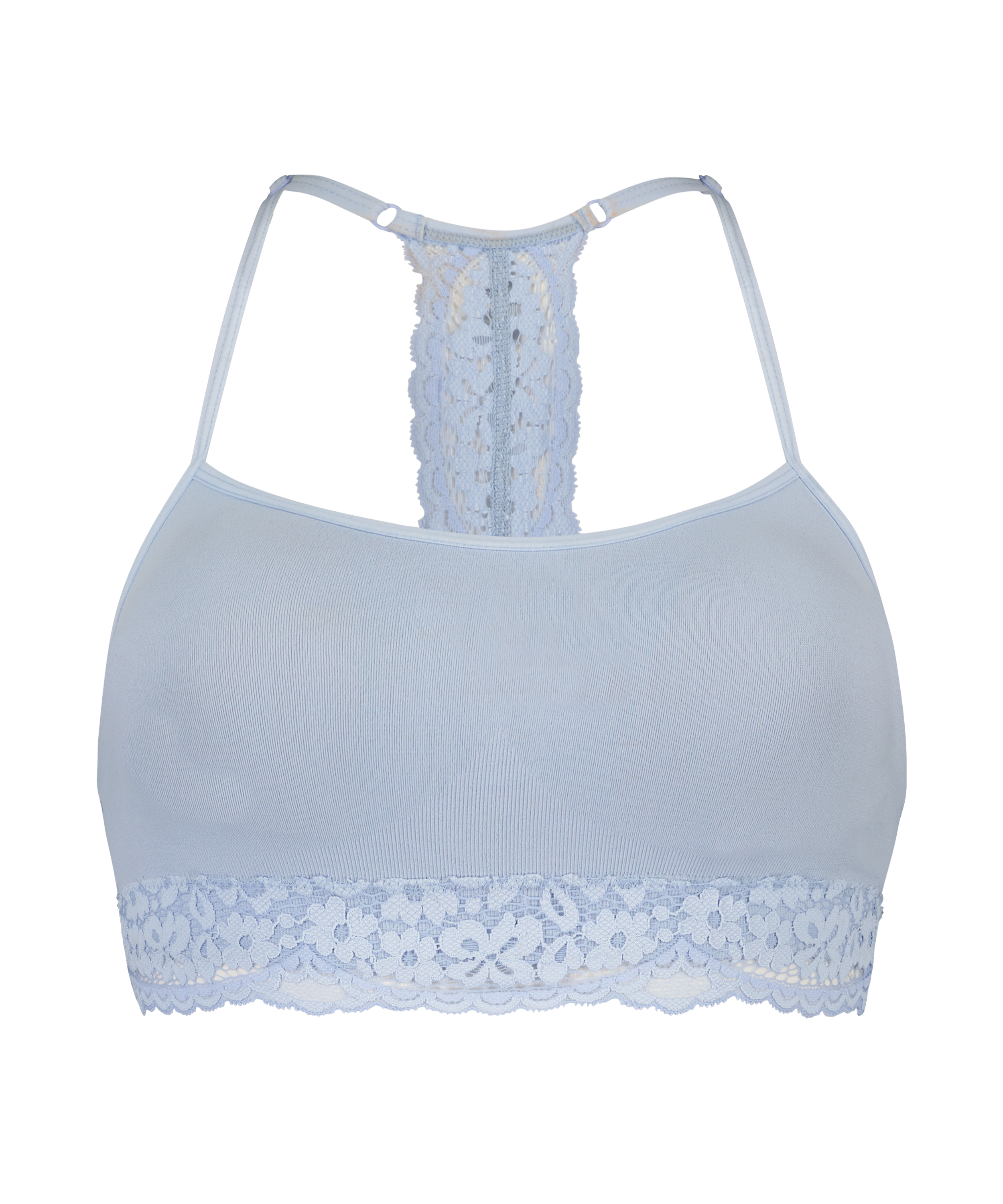Brassi&egrave;re sans couture Marine, Bleu, main