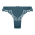 Slip brésilien Lace & Shine, Bleu
