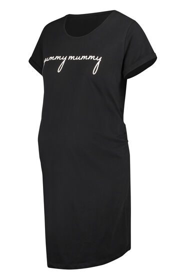 Hunkemöller T-shirt de nuit grossesse à manches courtes Noir
