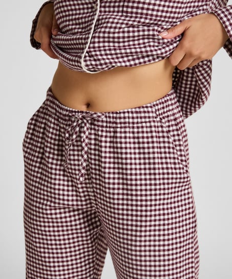 Pyjamahose aus Flanell, Lila