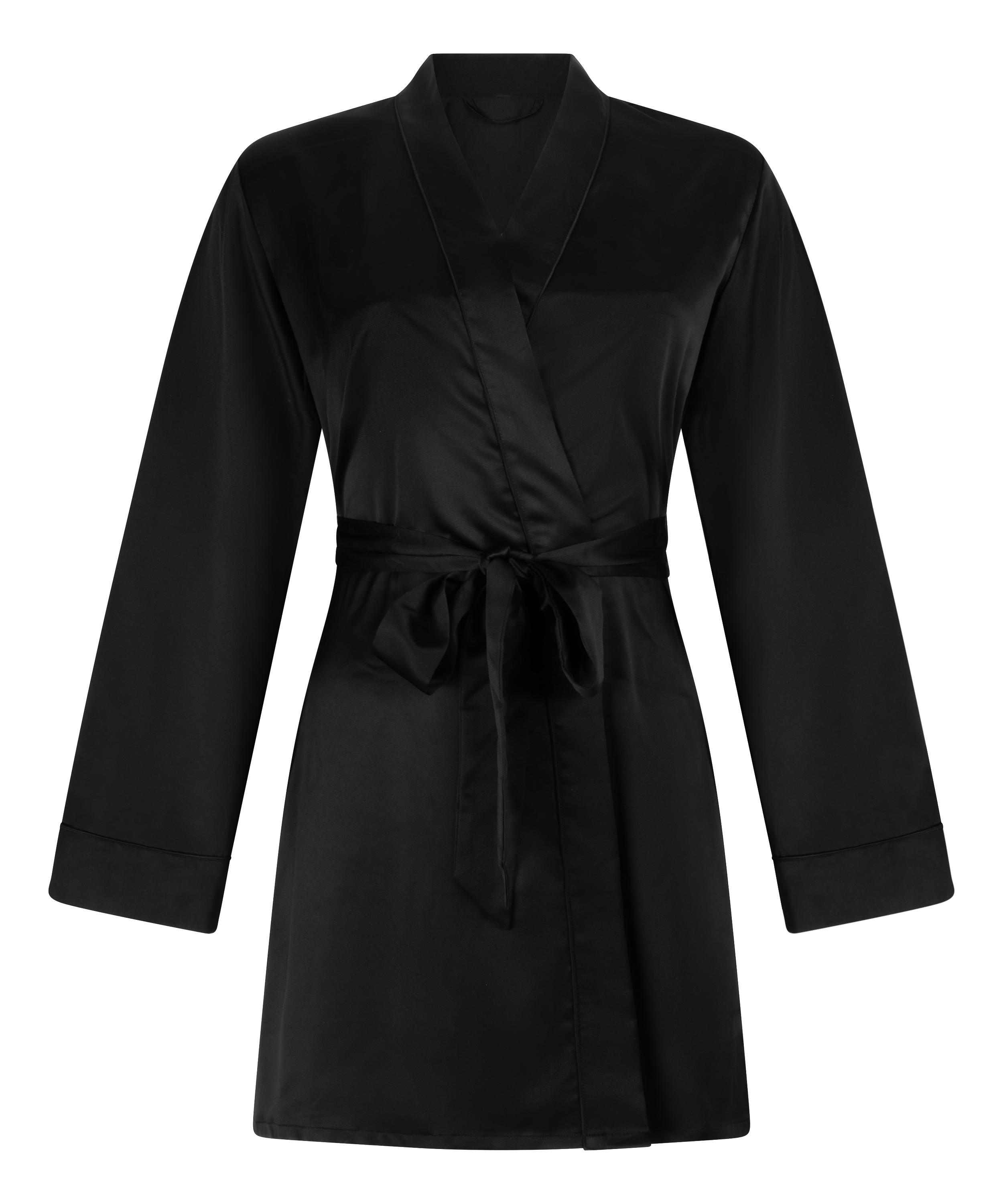 Kimono Satin, Schwarz, main