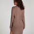 Langärmeliges Jersey-Hemdkleid Essential, Braun