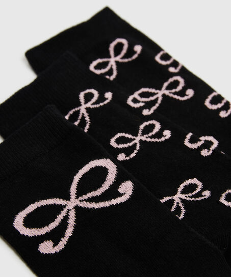 2 Paires de Chaussettes en Coton, Noir