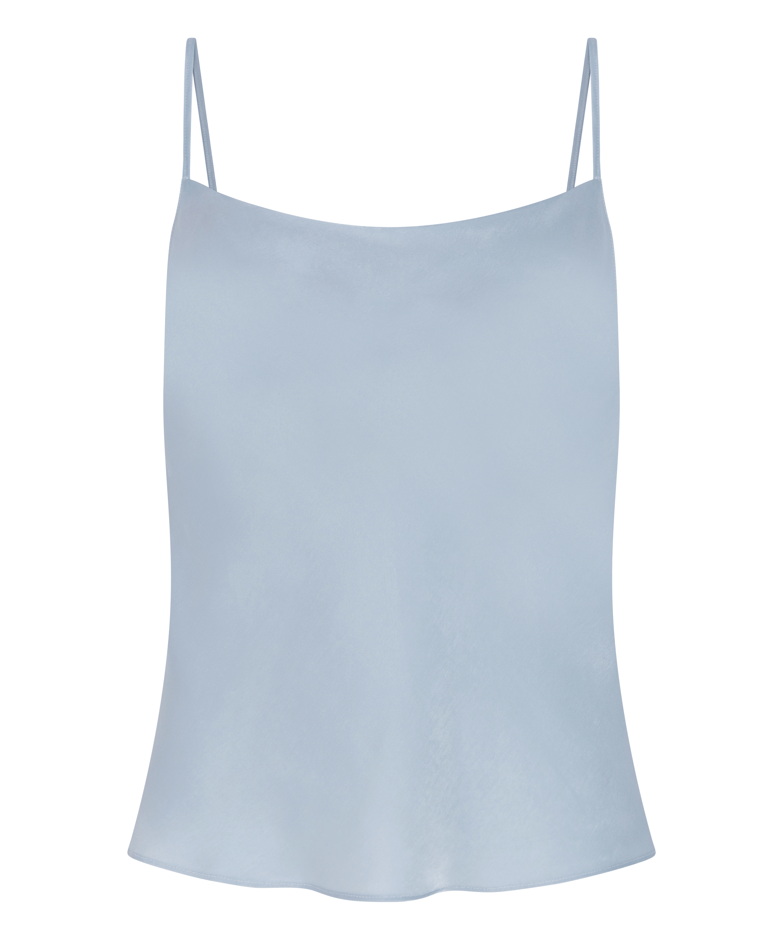 Satin-Cami Minimal, Blau, main
