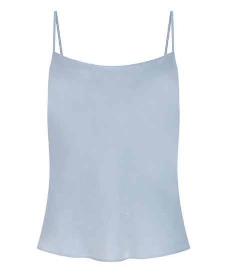 Satin-Cami Minimal, Blau