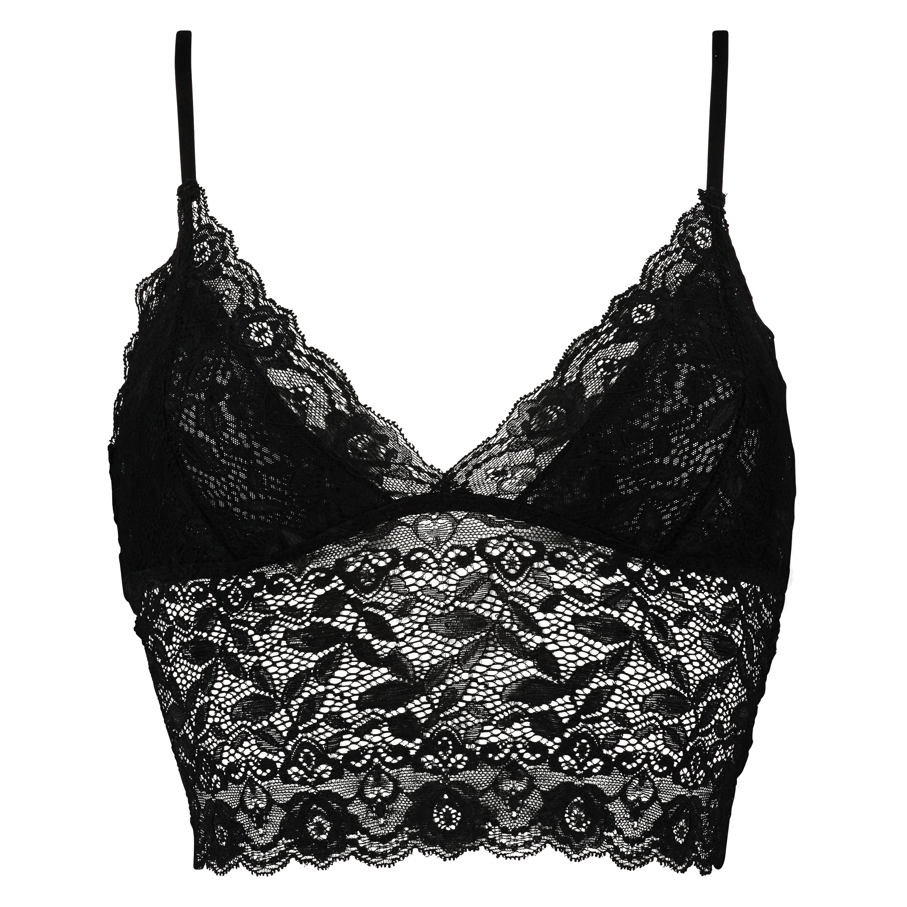 Bralette Longline Fancy, Schwarz, main