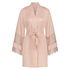 Kimono aus Satin und Spitze, Rose