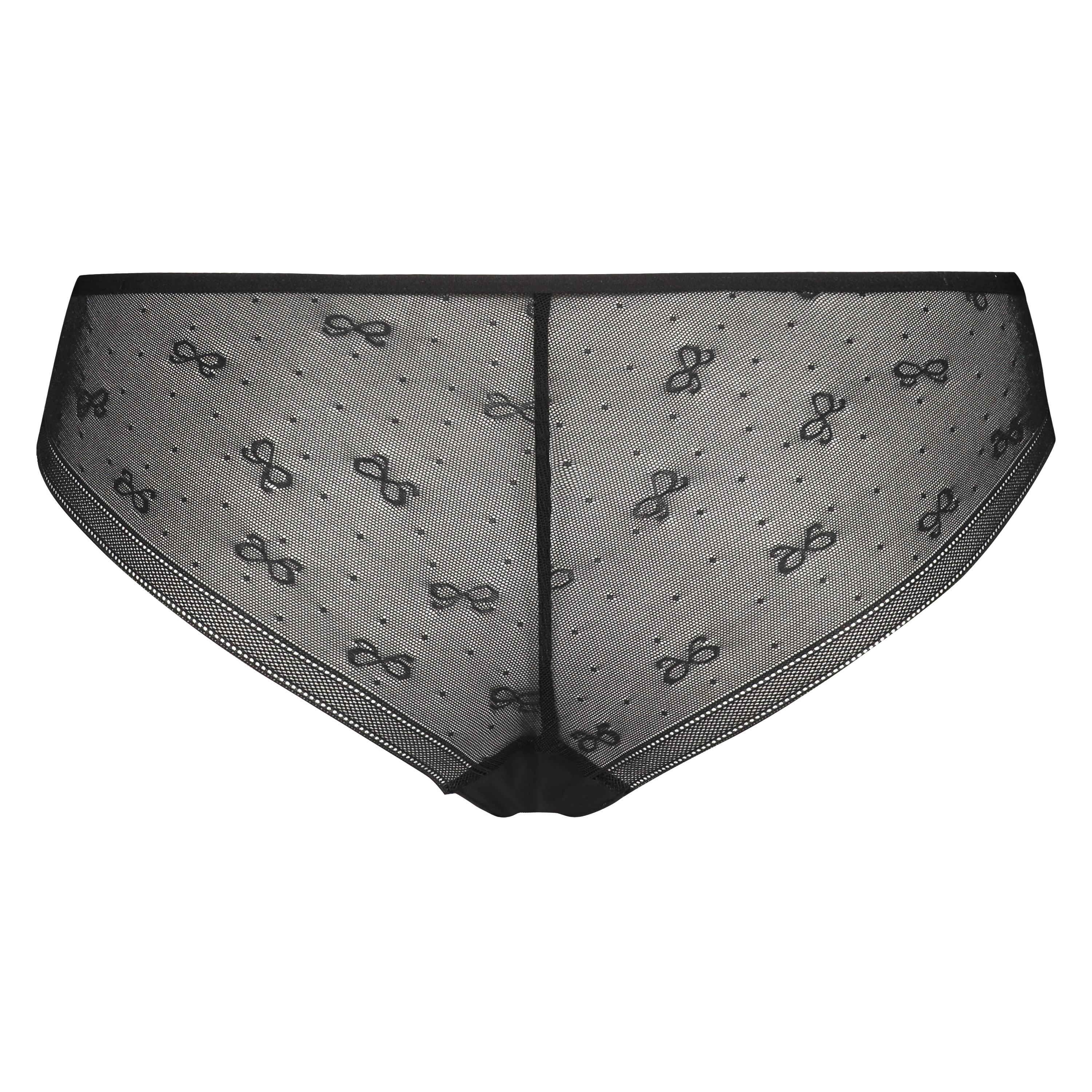 Slip brésilien invisible avec marque, Noir, main