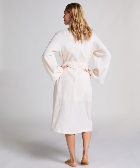Robe longue en mousseline, Blanc