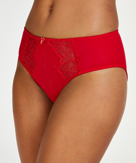 Hochgeschnittener Slip Diva, Rot