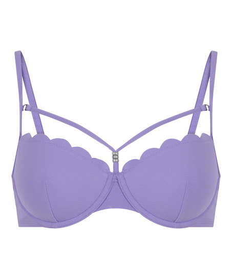 Haut de bikini préformé à armatures Scallop, Violet