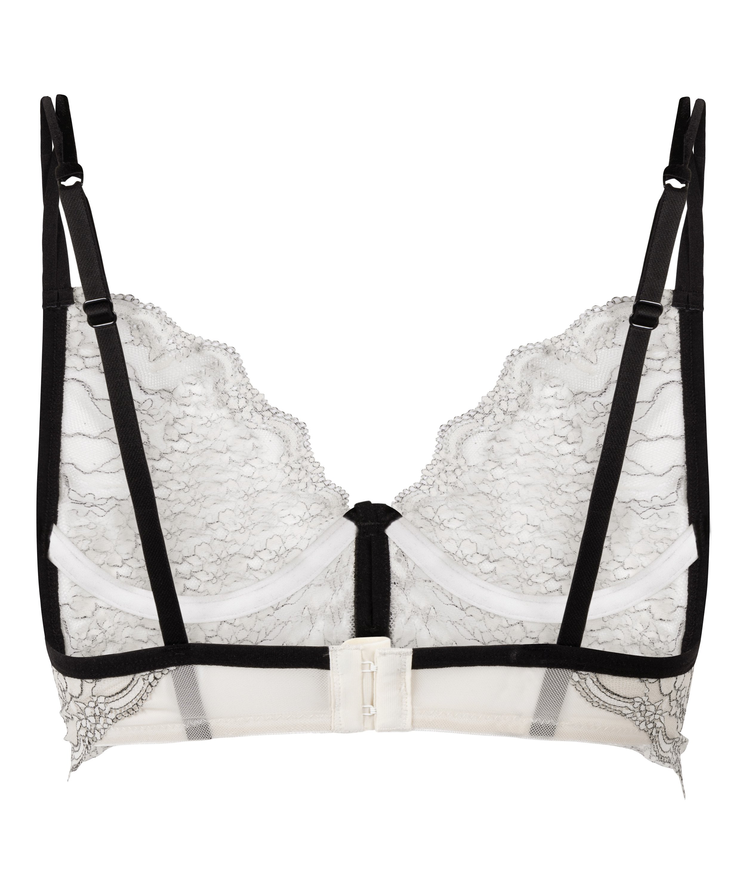 Soutien-gorge à armatures non-rembourré longline Agnes, Blanc, main