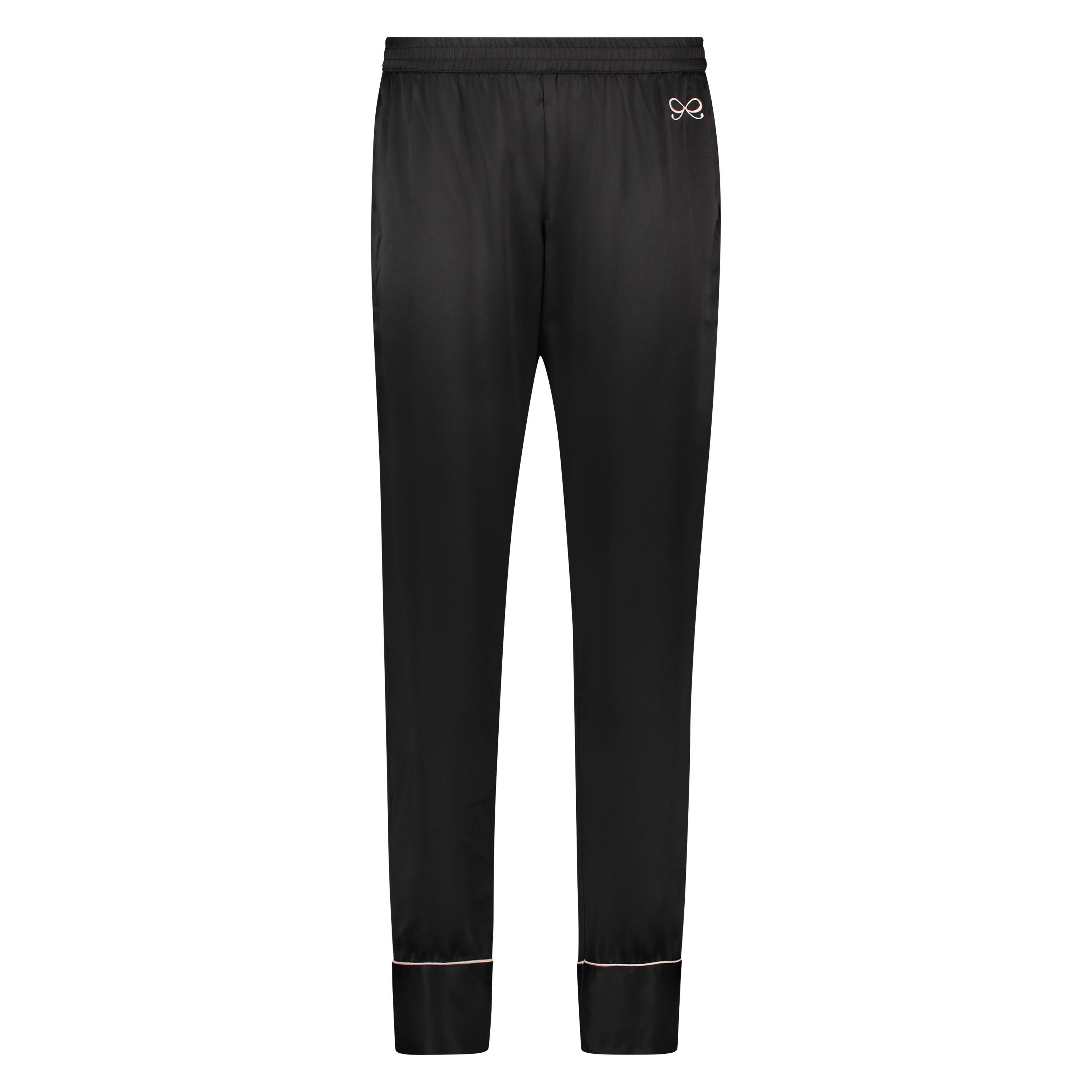 Satin-Pyjamahose Bow, Schwarz, main