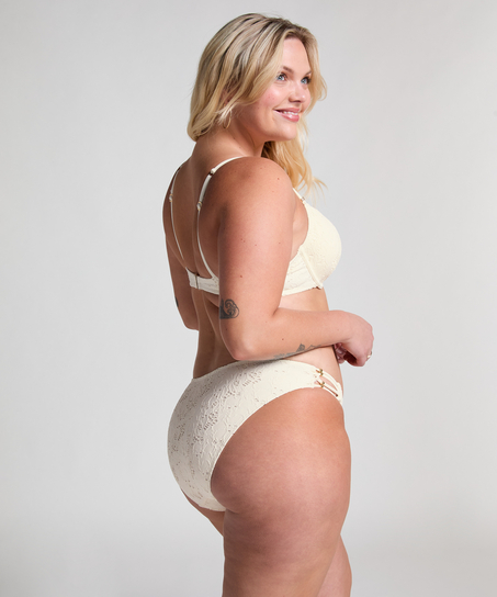 Bikinihöschen Crochet, Weiß