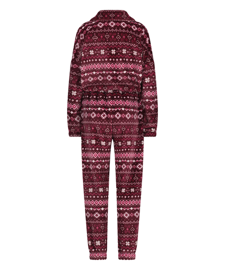 Onesie aus Fleece, Rot