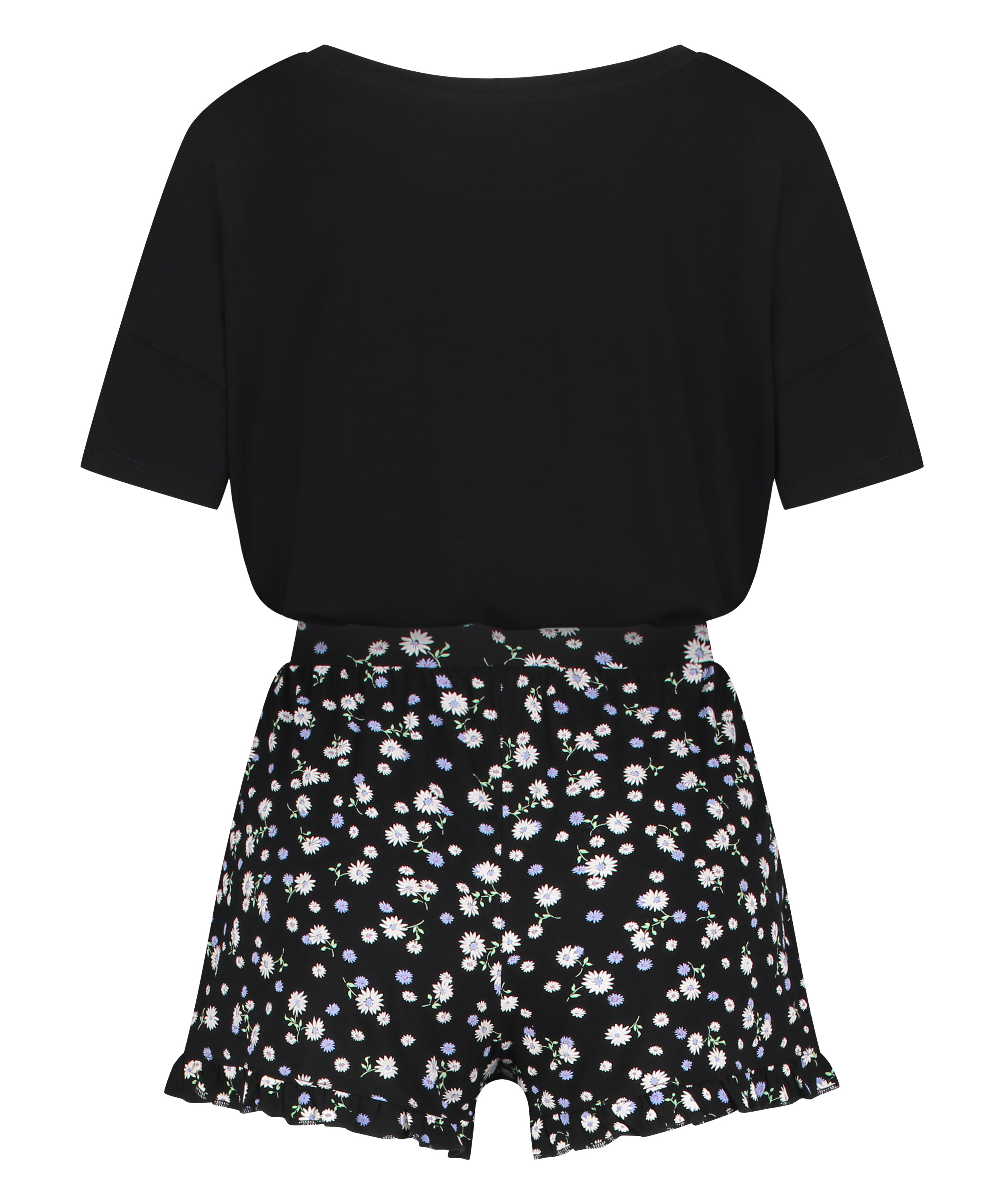 Kurzes Pyjamaset, Schwarz, main
