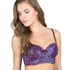 Padded longline push-up bra Bijoux, Lila