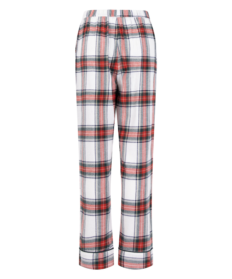 Pyjamahose aus Flanell, Weiß