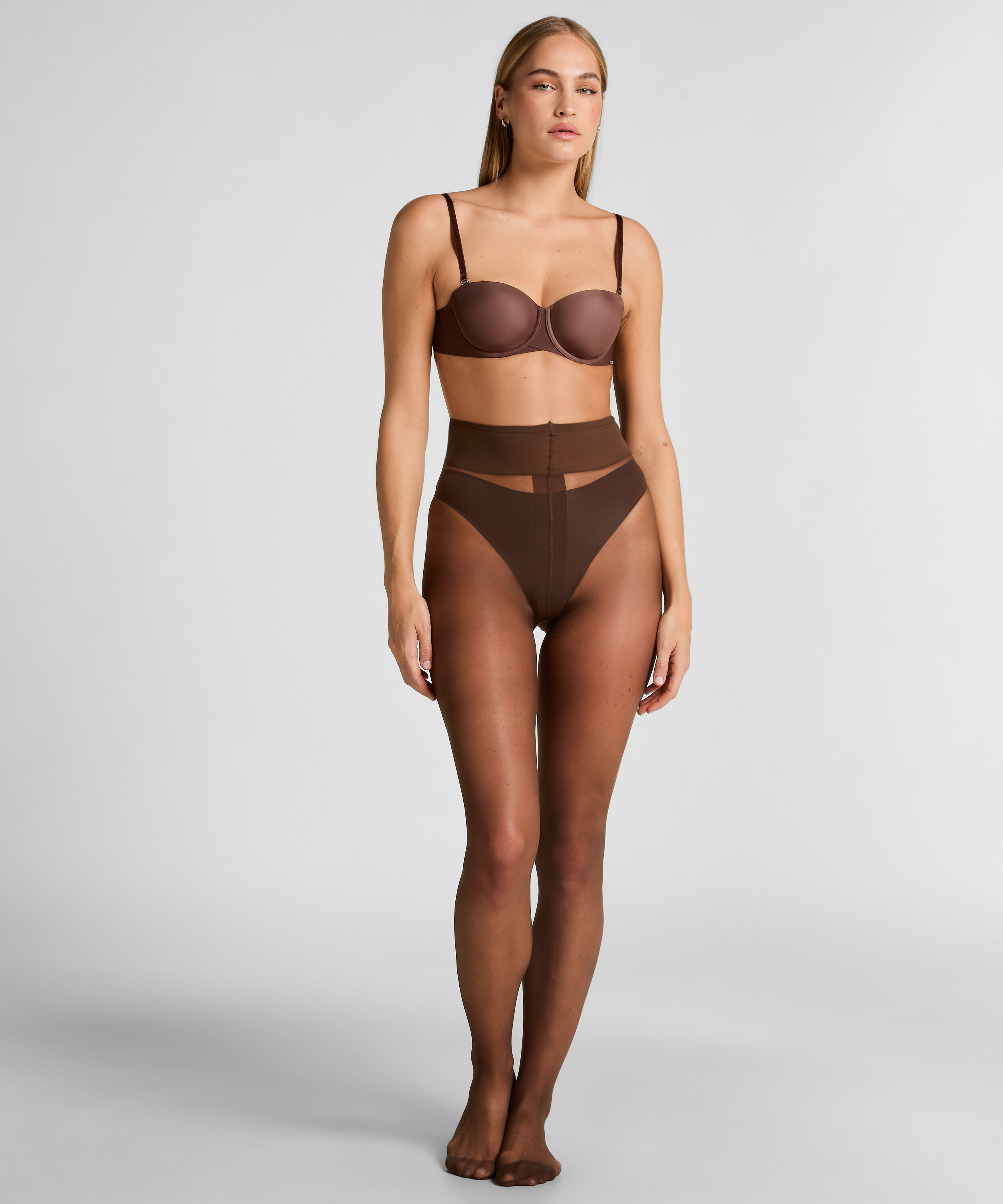 Collants 15 Deniers Seconde Peau, Marron