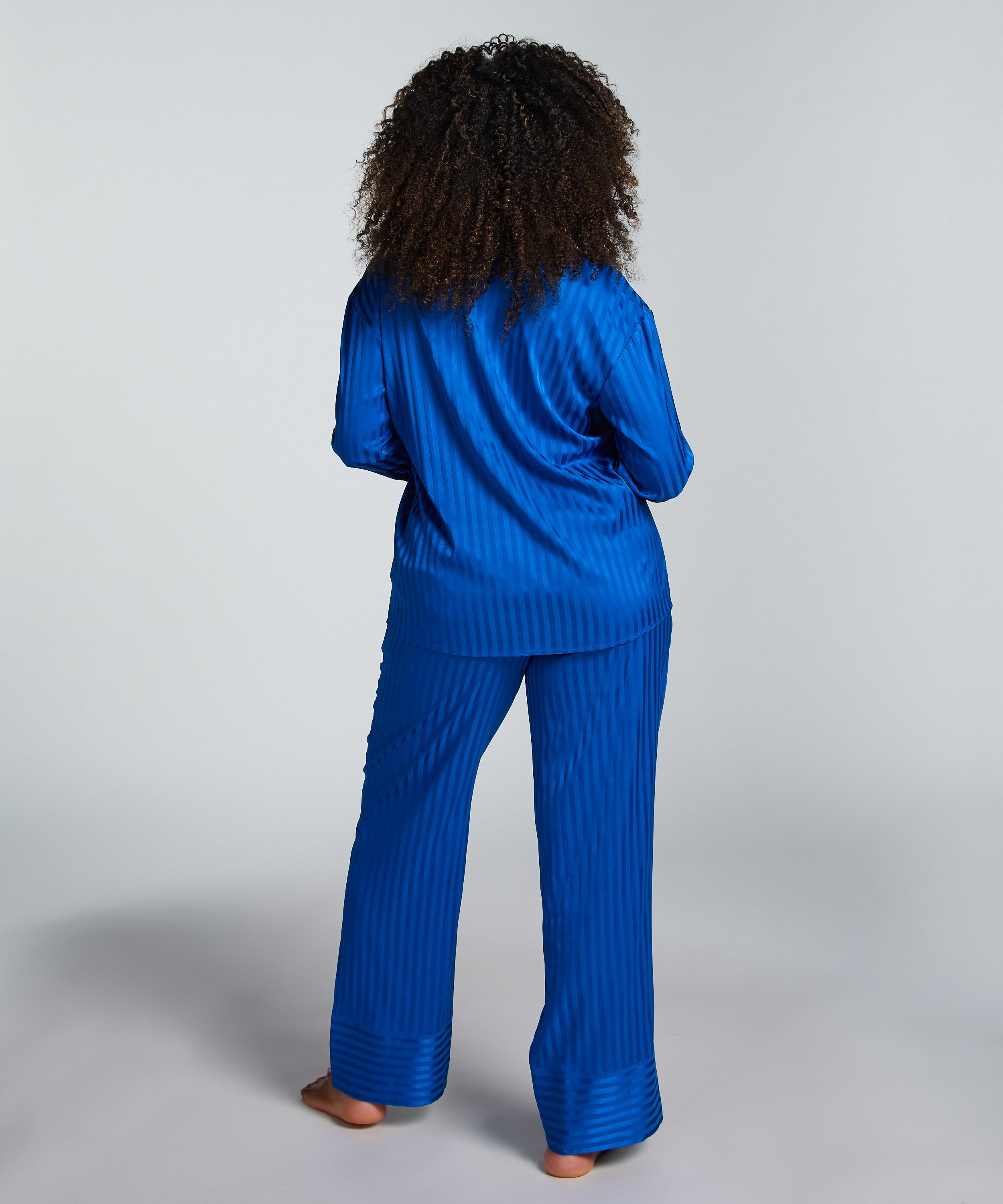 Veste à manches longues Satin, Bleu, main