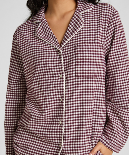 Pyjamatop Flanel Essentials, Lila