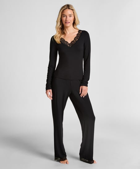 Pyjama-Set, Schwarz