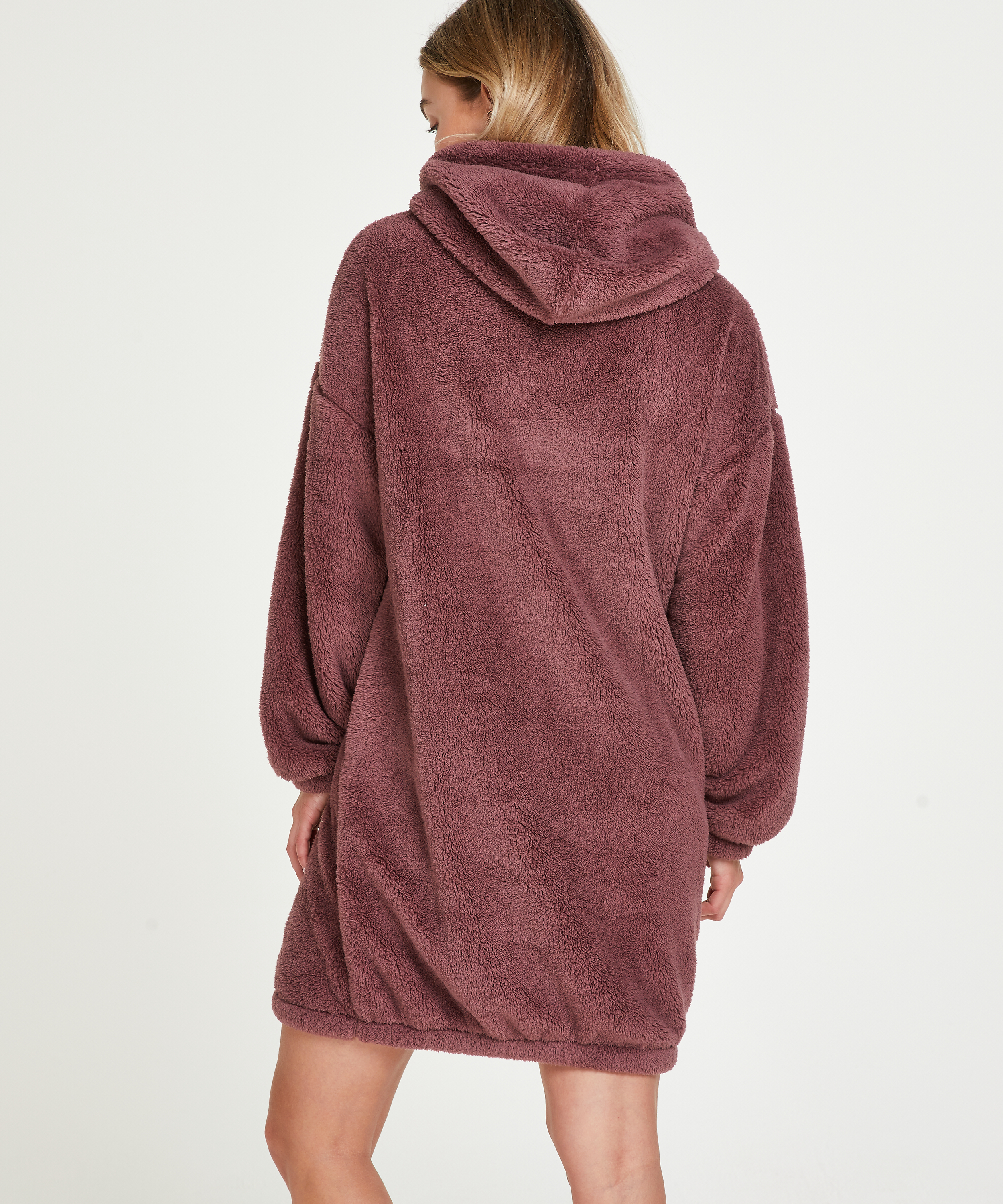 Robe snuggle polaire femme, Rose, main