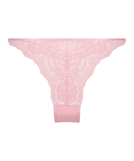 Slip brésilien jambes hautes Kaiden, Rose
