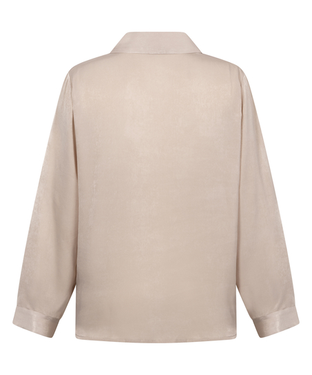 Langarmjacke Satin, Beige