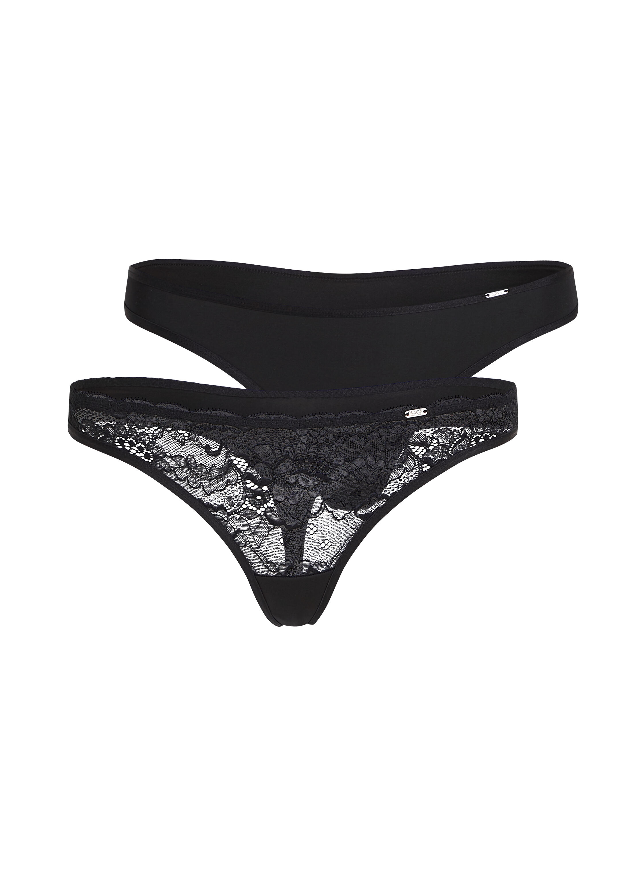 ♡angie♡ 2er-Pack Strings Angie - Schwarz - Strings & Boxerstrings