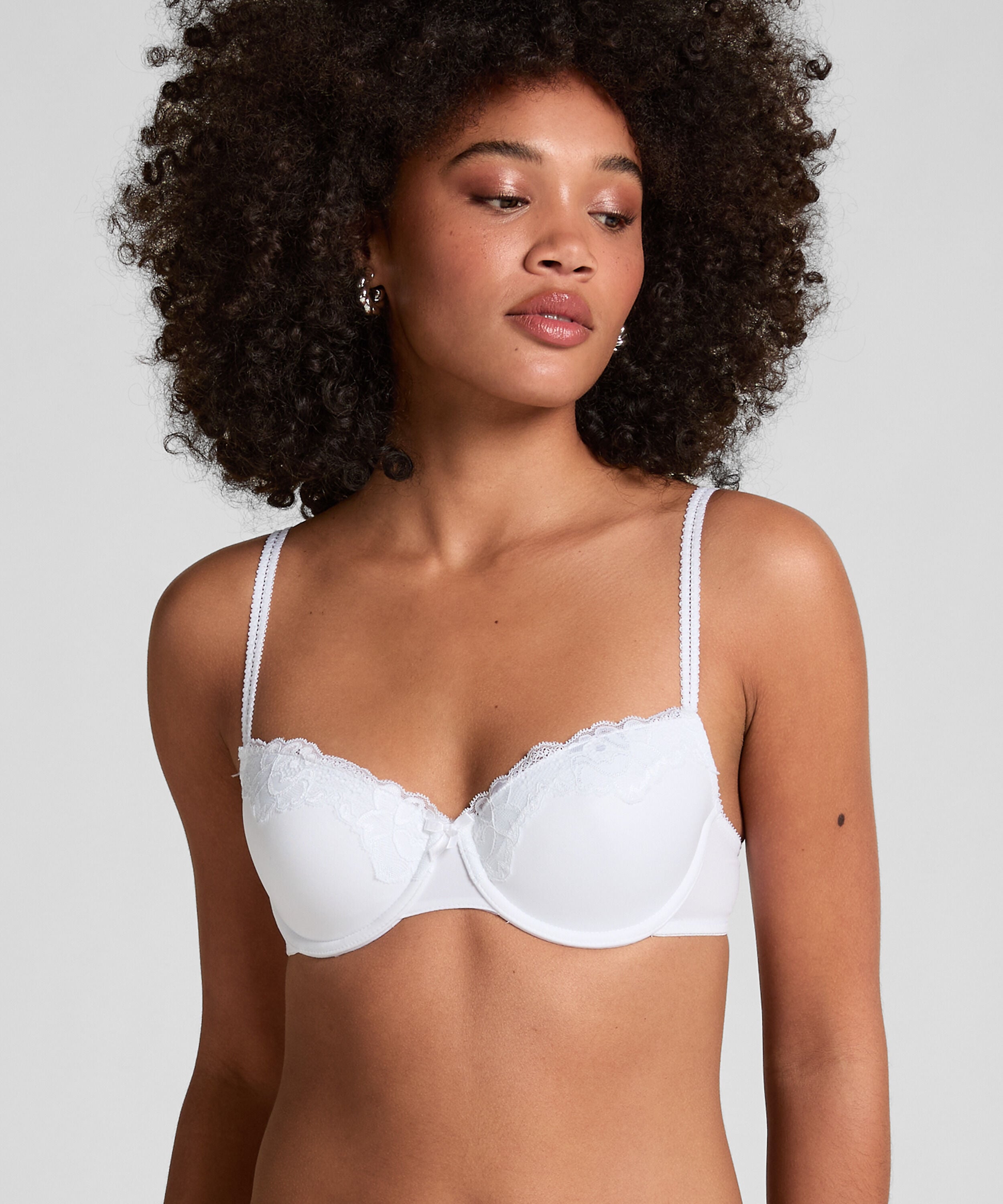 Vorgeformter Bügel-BH Secret Lace mit Spitze, Weiß