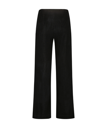 Petite Pantalon Palazzo Velvet Lucy Hale, Noir