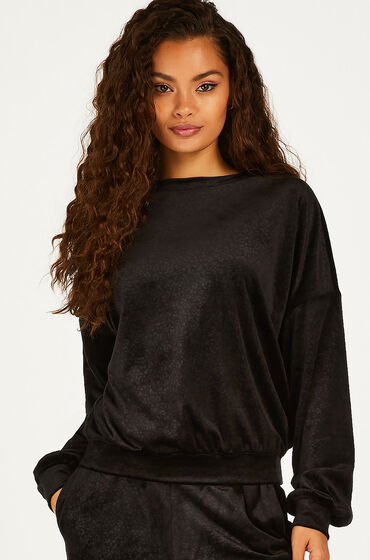 Image of Hunkemöller Velours Top Schwarz