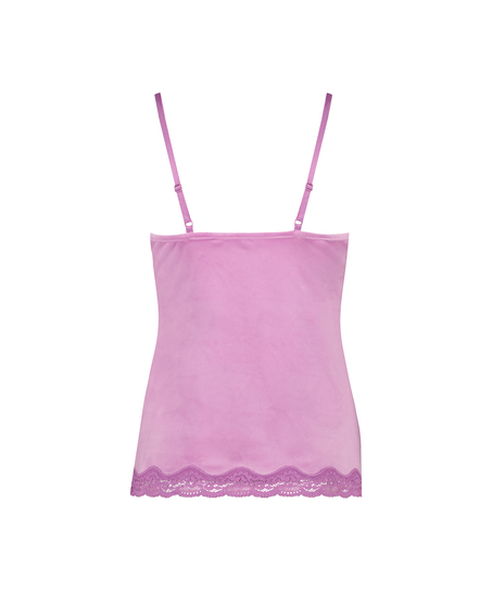 Cami Top Velours Lace, Rose