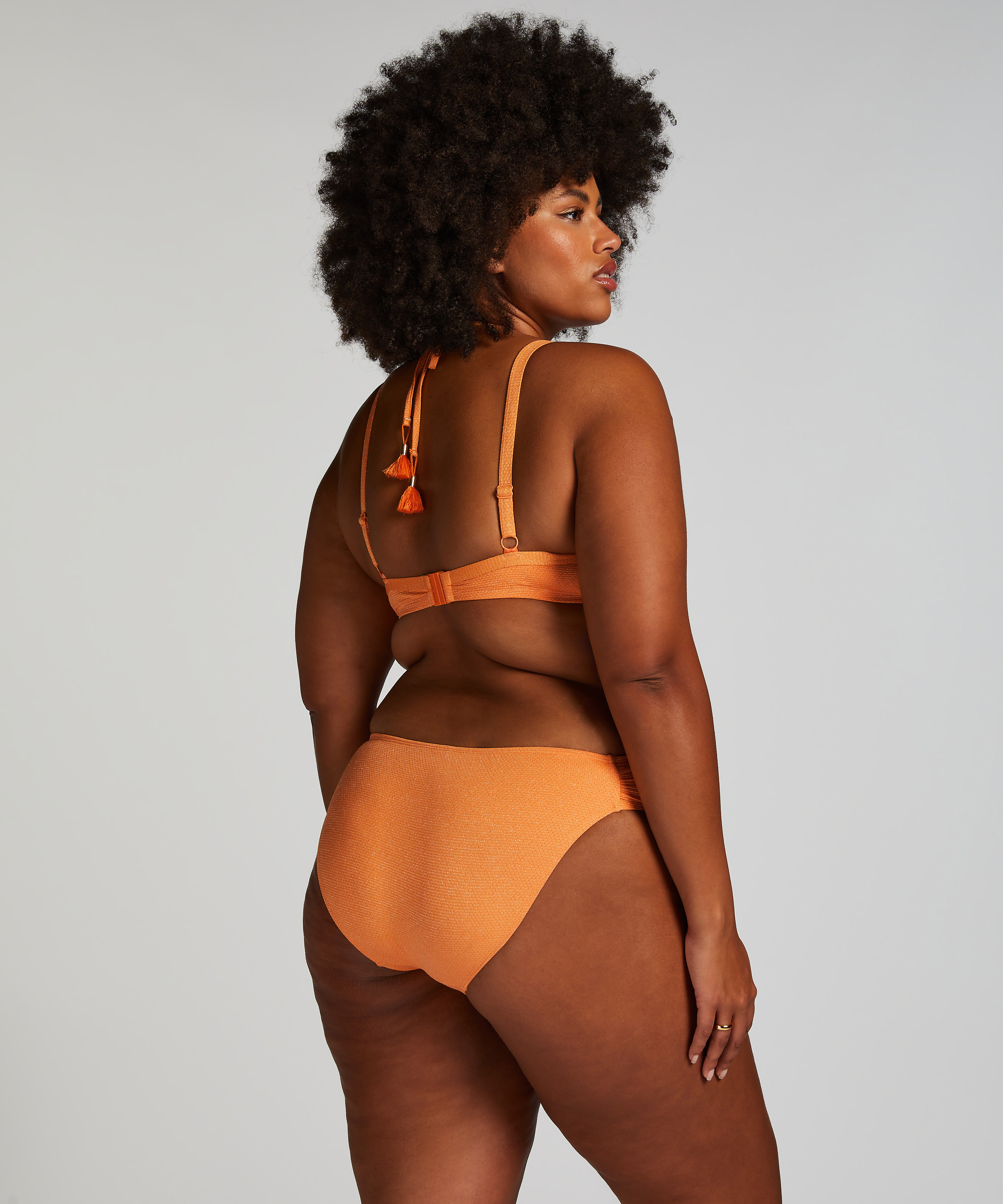 Bikini Slip Rio Scallop Lurex, Orange, main