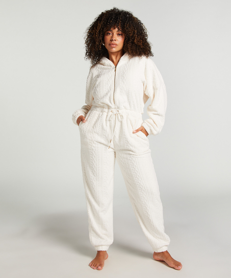 Hunkemöller fleece onesie roze | wehkamp
