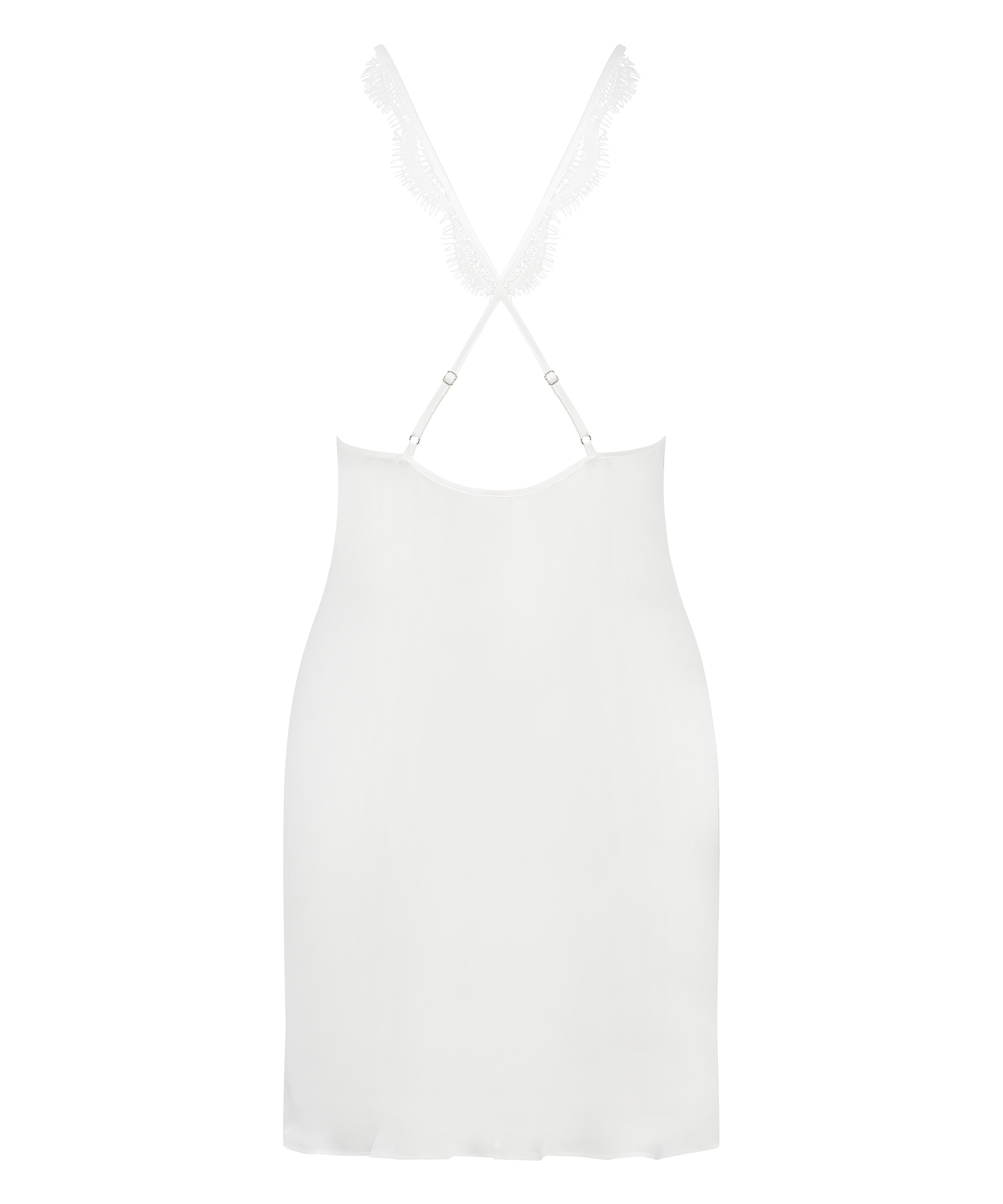 Slipdress Satin, Weiß, main
