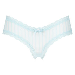 Slip br&eacute;silien V-shape mesh, Bleu