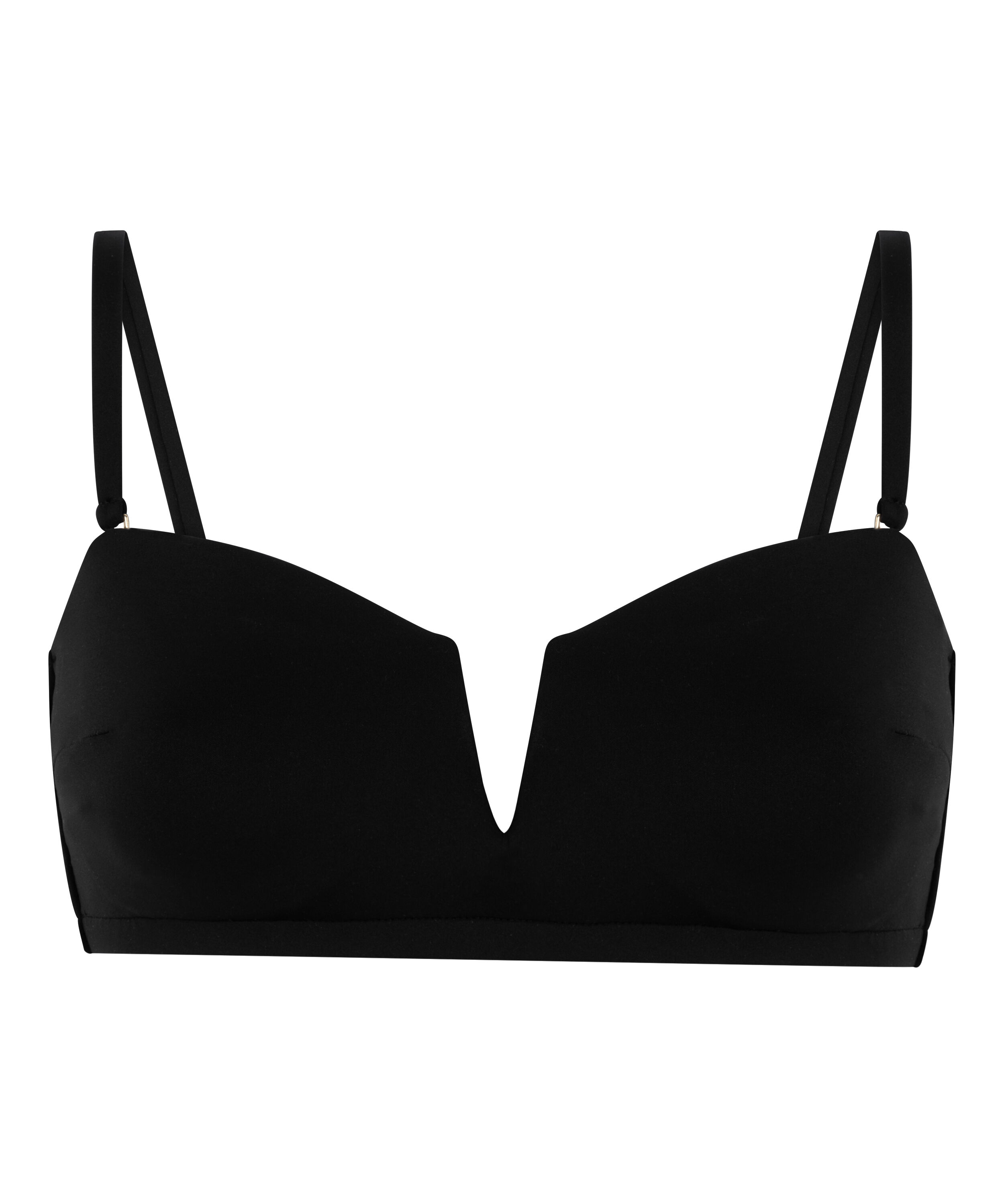Neopren Bandeau Bikinioberteil, Schwarz