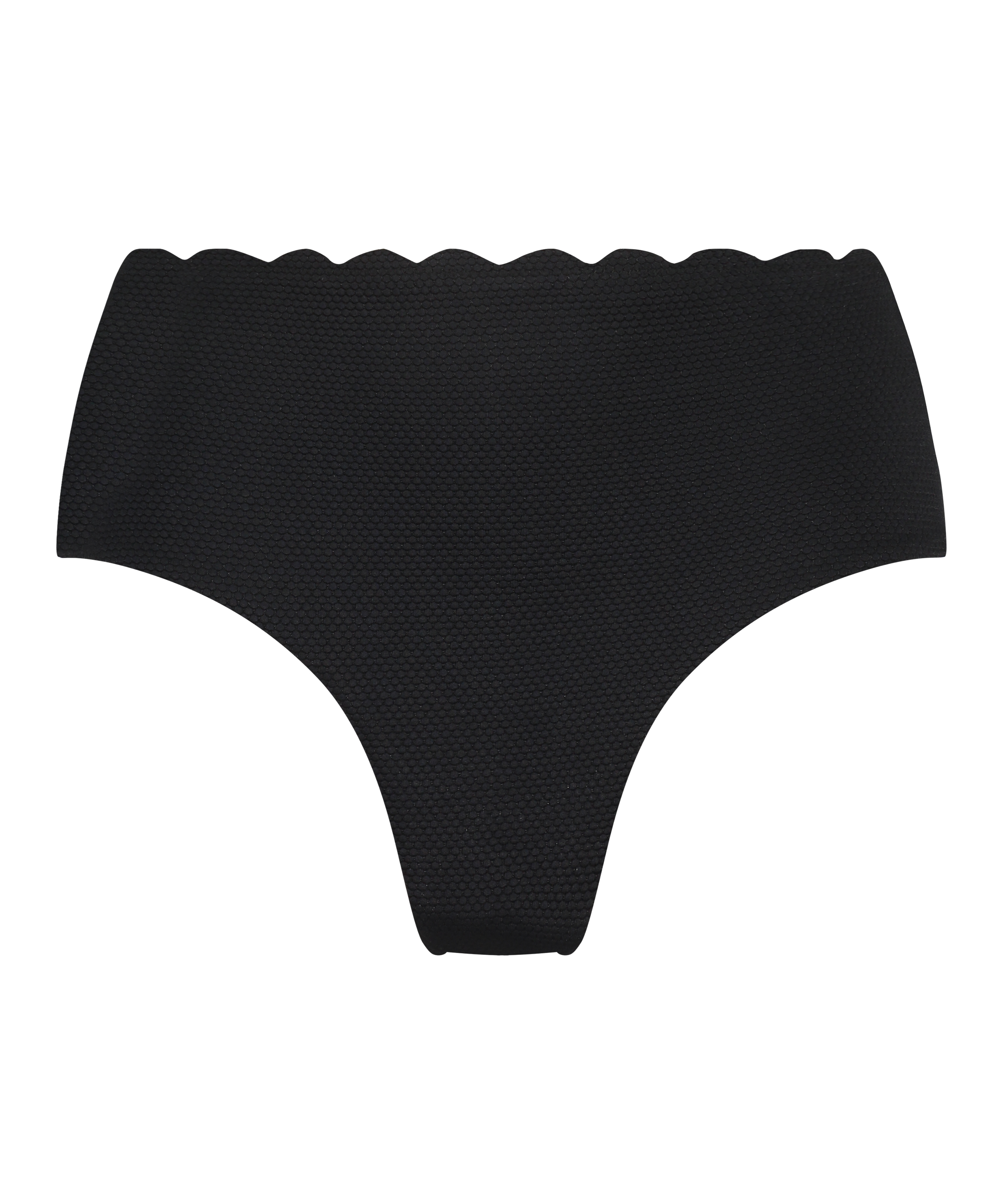 Slip de Bikini Rio Scallop, Noir, main