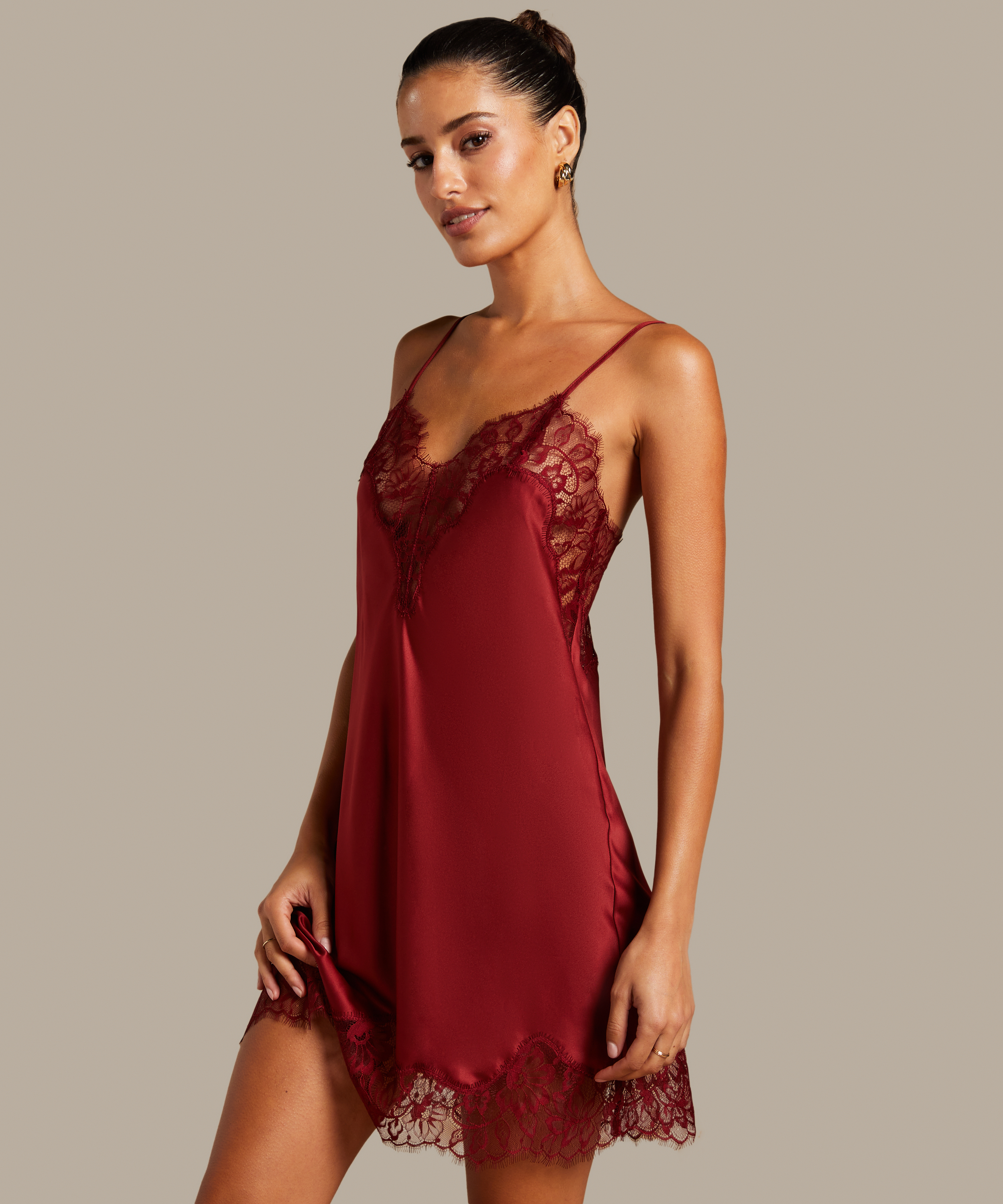 Slipdress Valerie, Rot, main
