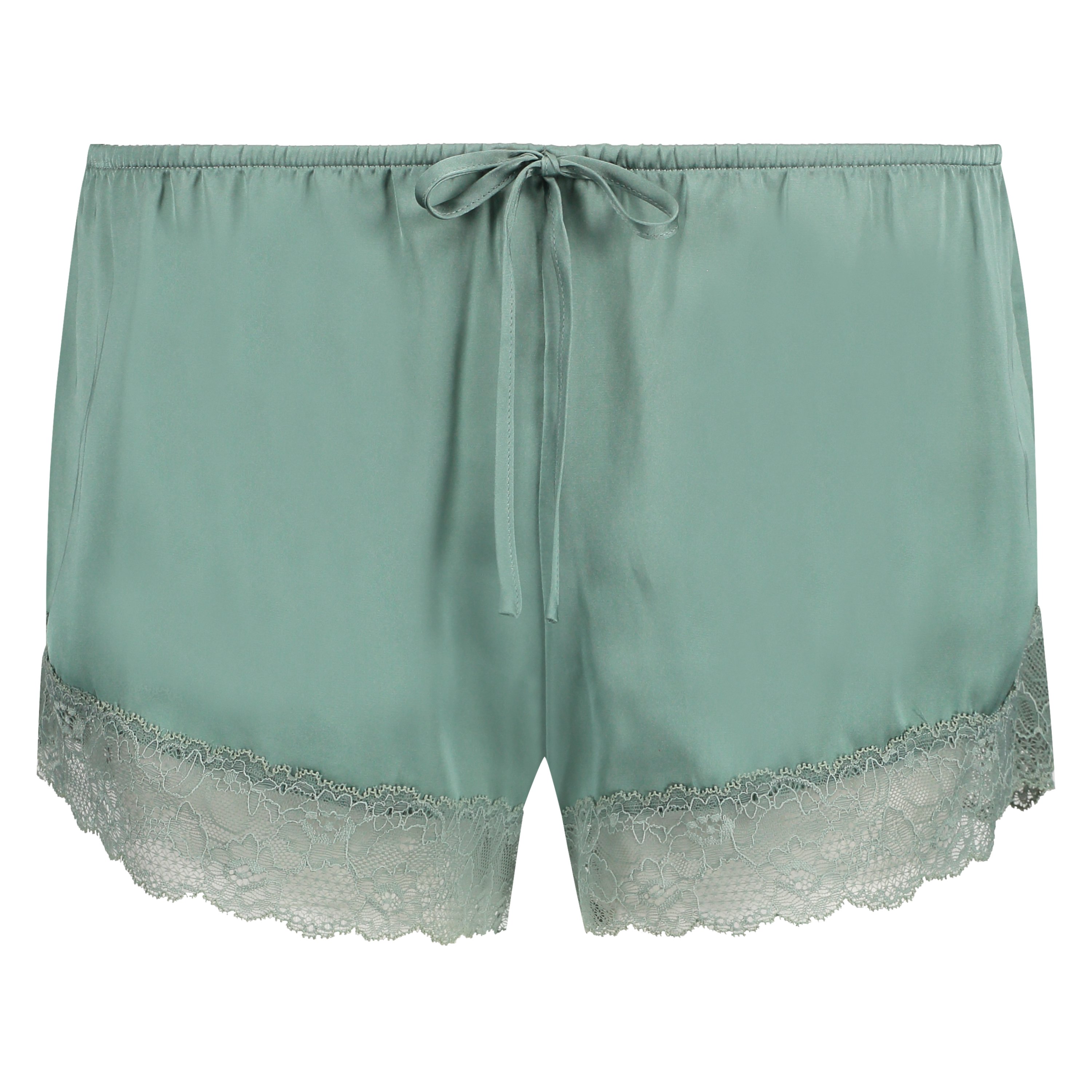 Short de pyjama Satin, Vert, main