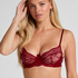Soutien-gorge non-rembourr&eacute; &agrave; armatures Isabelle, Rouge